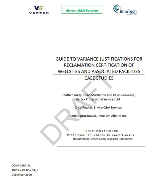 Report cover page