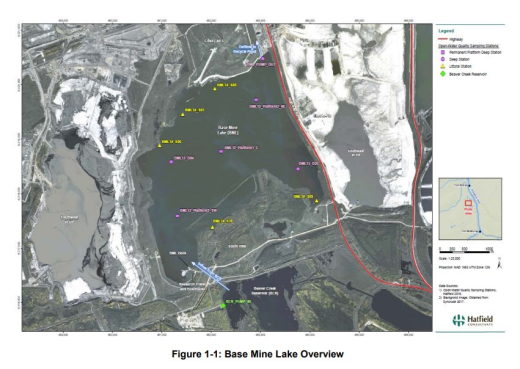 Base Mine Lake map