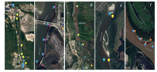 Sampling sites