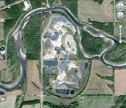 Sand and gravel pit